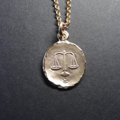 Pendant / Anhänger Waage, libra, 750 /  18 kt Roségold